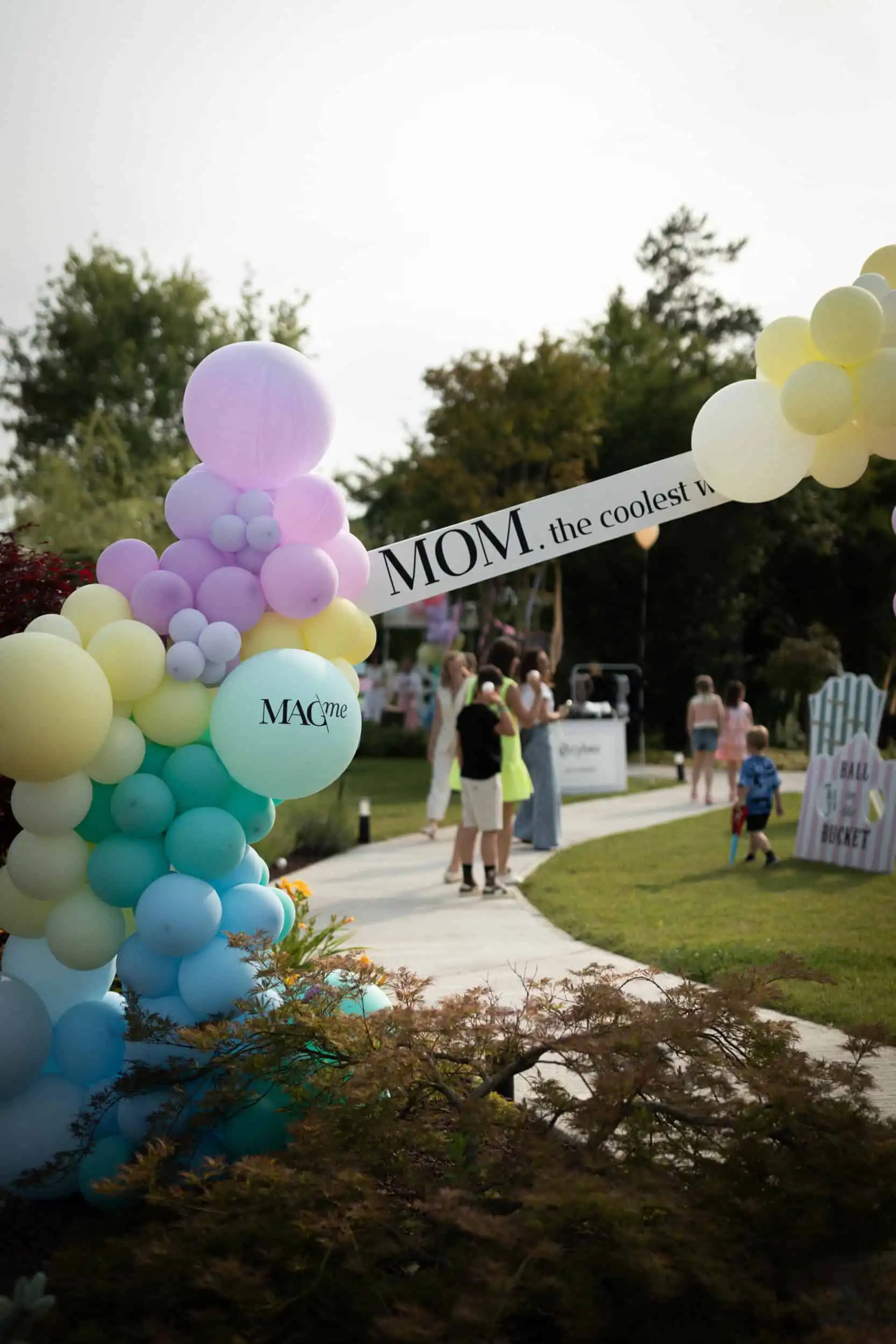 Outdoor celebration event with decorations and catering by Catering Majetic